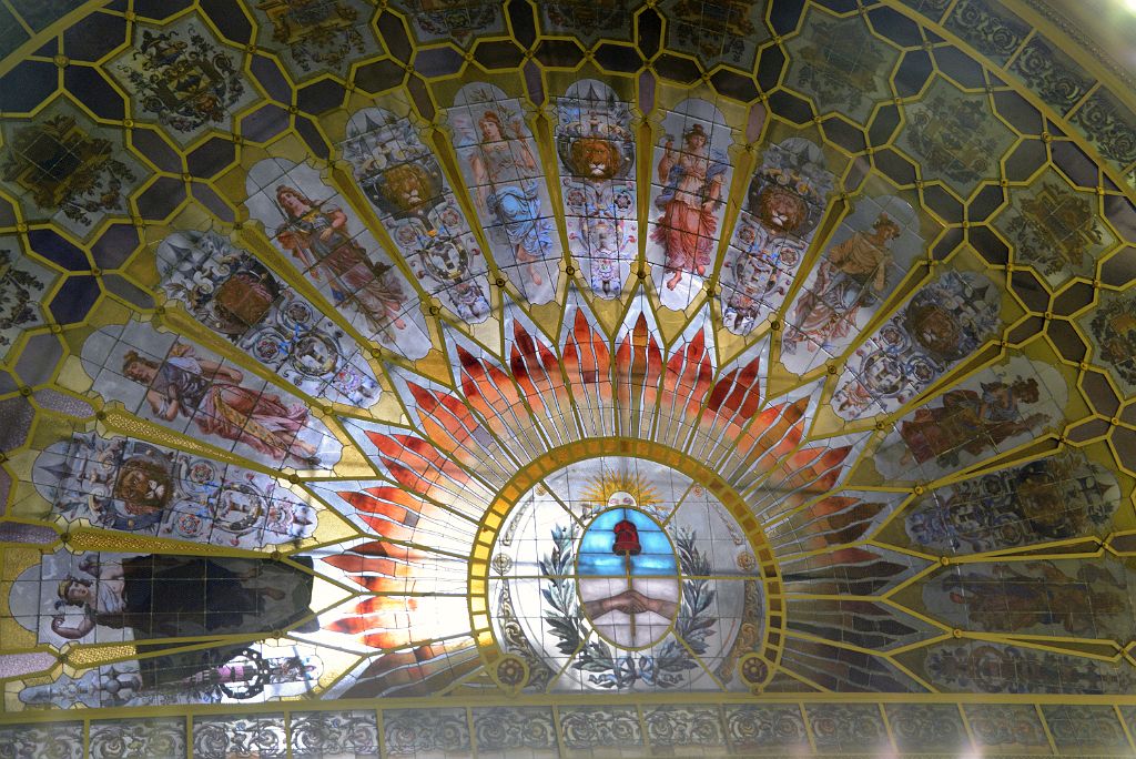 24 Stained Glass Ceiling At The Chamber of Deputies National Congress Tour Buenos Aires